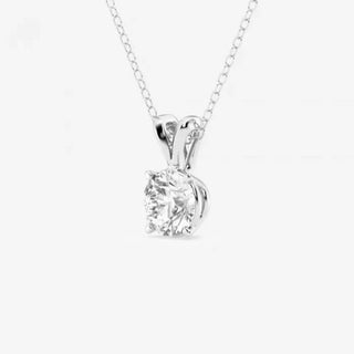 1 CT Round Lab Grown Diamond Solitaire Pendant with Adjustable Chain/ IGI
