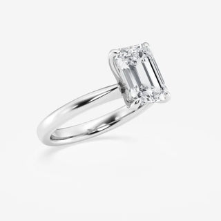 2 ctw Emerald Lab Grown Diamond Solitaire Engagement Ring GIA