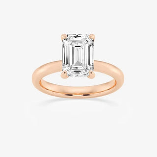 2 ctw Emerald Lab Grown Diamond Solitaire Engagement Ring GIA