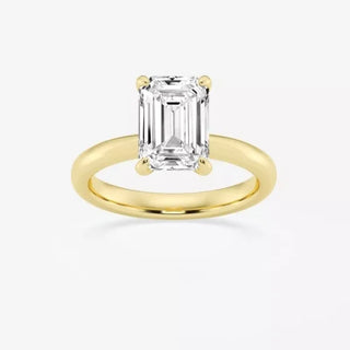2 ctw Emerald Lab Grown Diamond Solitaire Engagement Ring GIA
